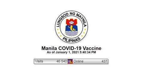 city of manila vaccine registration|Manila launches pre.